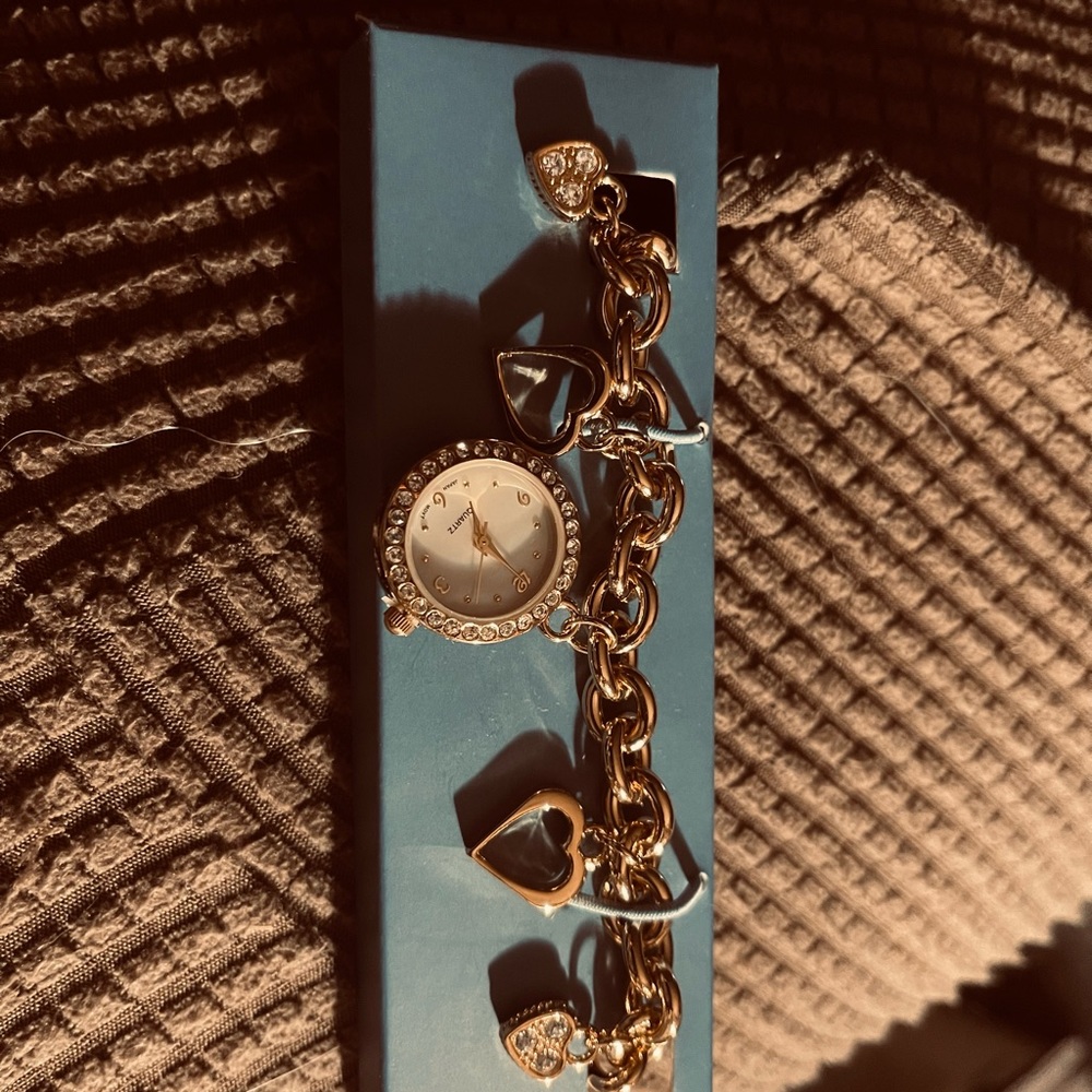 Charming heart bracelet watch. Brand new but will probably need battery